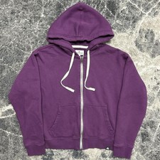 American Giant Hoodie Womens Small USA Made Blue Full Zip Sweatshirt Fleece