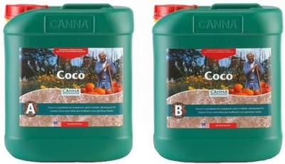 CANNA CA1280 5 L Coco Part A & B-Veg & Bloom Nutrient-Developed for Run to Waste