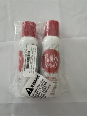 2 Bottles of Punky Colour Temporary Hair Color Spray Cougar Red 3.5oz NEW