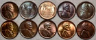 10x BU Lincoln Cents, 1909, 2x 1909 VDB, 1918, 1919, 1927-PD, 1928, 1930, & 1937