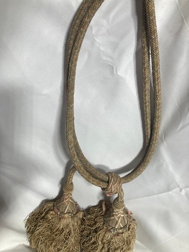 Rare Pair of Antique Tassels – Braided Cord Tie-Backs – Victorian Home Décor - Picture 4 of 10
