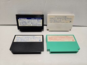 Lot of 4 Nintendo Famicom Japan Yokai Dochuki Momotaro Dentetsu Doraemon Tetris