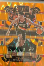 2023-24 Panini Select - Concourse Toumani Camara #81 Orange Tectonic Prizm (RC)