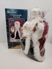 Traditions Santa Claus Centerpiece 16" Table Top Tree Topper Velvet Robe Box New