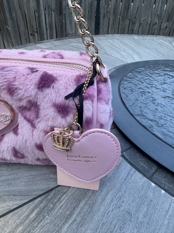 Juicy Couture Rosa Leopardo Calentamiento Barril Bolso de Hombro Cartera NUEVO Foto 2 de 4