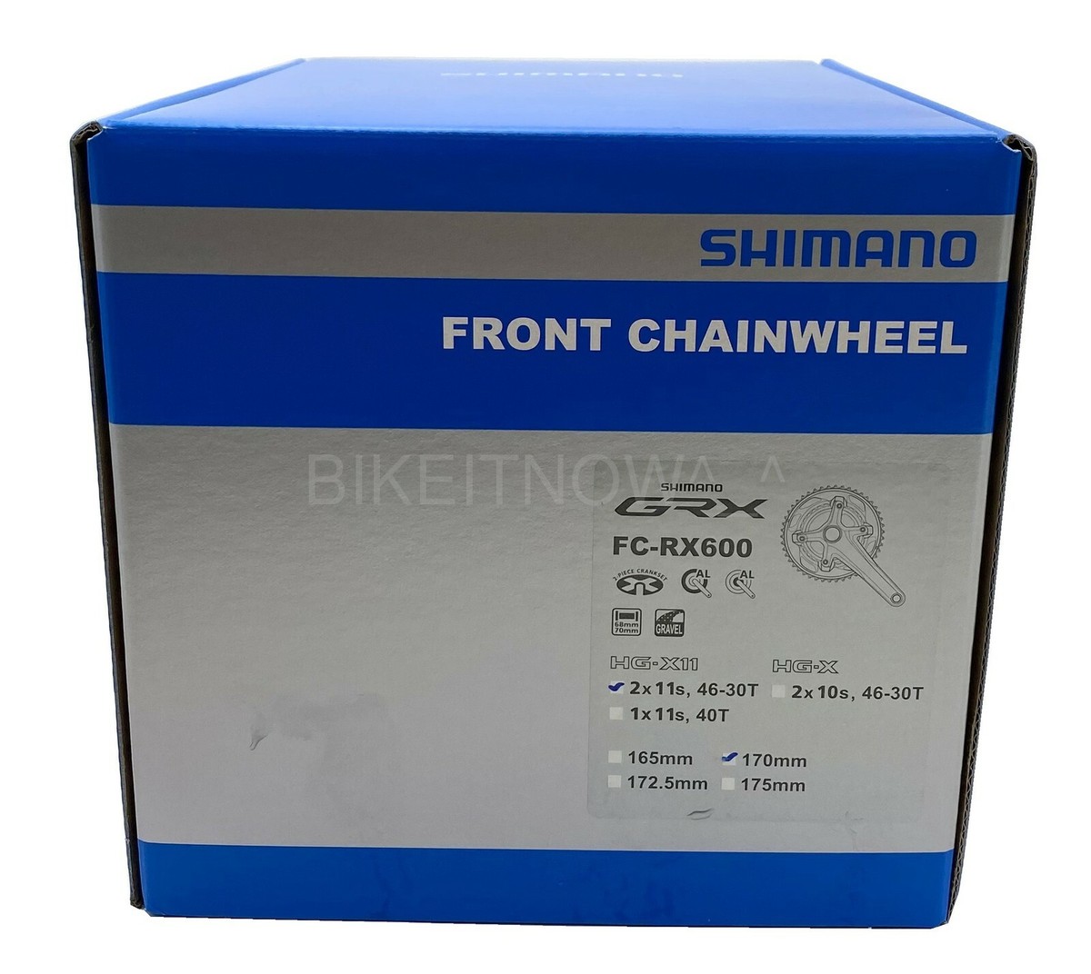 Shimano GRX600 46-30T 170mm 11速 Shimano GRX600 46-30T 170mm 11速 Shimano GRX RX600 クランクセット