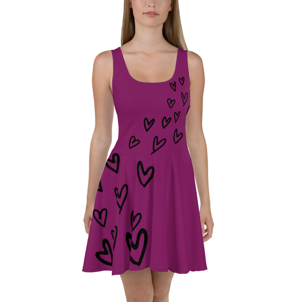 Cute summer spring beach picnic golf Pink purple heart hearts Dress | eBay Cute summer spring beach picnic golf Pink purple heart hearts Dress | eBay