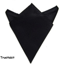  95 Bloomingdales Mens Handkerchief Solid Black Dress Suit Pocket Square Handky