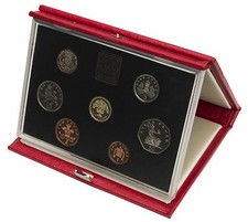 Red Leather Deluxe Royal Mint Proof Sets 1985 to 2007 Choice of Set Birthday 