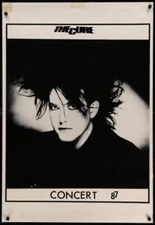 Vintage 1987 CURE  Music Poster Robert Smith concert! Gothic Rock n Roll