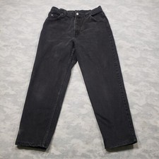 Vintage Levis 912 Womens 14 Black Slim Fit Tapered Denim Orange Tab