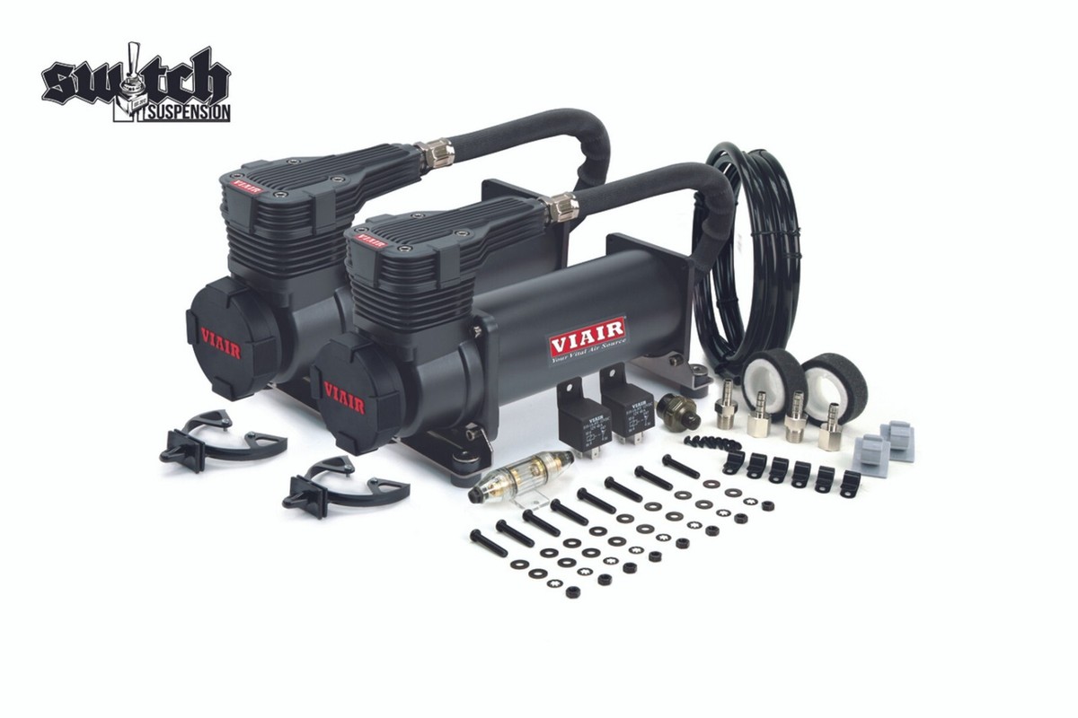 Viair 485C Dual Pack Black Air Ride Suspension Compressors with