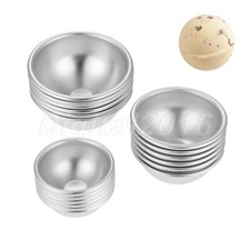 6x Sphere Shape 3Size Bath Bomb Fizzies Mold Aluminum Handmade