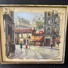Vintage Original City Landscape Oil Painting signed M Werner — photo 6