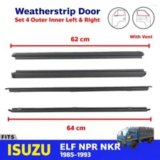 Weatherstrip Door Belt Out-In Set 4 Short Fits Isuzu ELF NPR NKR Truck 1985-93