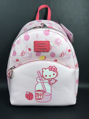 ?Loungefly Hello‎ Kitty Strawberry Milk Exclusive Mini Backpack - New! ?Loungefly Hello Kitty Strawberry Milk Exclusive Mini  main image 3