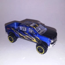 Hot Wheels 2019 Chevrolet Silverado Trail Boss GT Blue Mattel Racecars Kids Toys