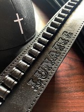 Special Name Engraved WESTERN GUN HOLSTER Black Combo Belt Plain Holster.