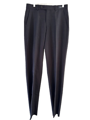 NWT $225 Dunhill Ballin Classic Comfort Mens Navy Wool Trouser Pant Pockets 32