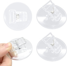 4 Pack Shower Curtain Clips, Windproof Shower Splash Guard Self Adhesive Shower