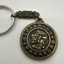 Calendario Maya Pirámide Guerrero México Llavero Recuerdo Metal Antiguo Maya