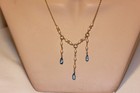 Beautiful Hand Made London Blue Topaz FWP Necklace, Gold Filled, USA, Free Ship