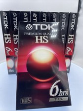 Lot of 9 TDK Premium Quality HS T-120 6 Hour Blank VHS Video Tapes New  Sealed