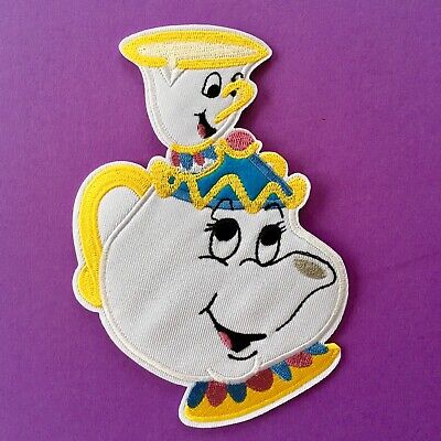 Iron On Embroidered Patch Mrs Potts from Beauty & the Beast Disney 
