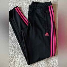 Adidas women's tiro track pants medium black and pink