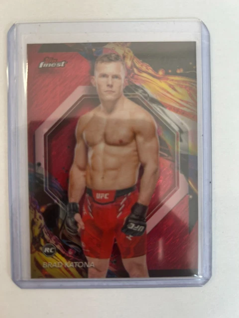 60 TOPPS FINEST UFC 2024 BRAD KATONA  RED SHIMMER REFRACTOR .