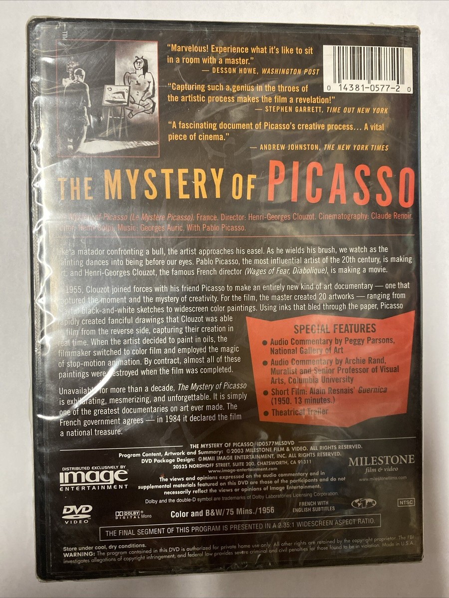 Mystery of Picasso (DVD, 1956) 14381057720| eBay