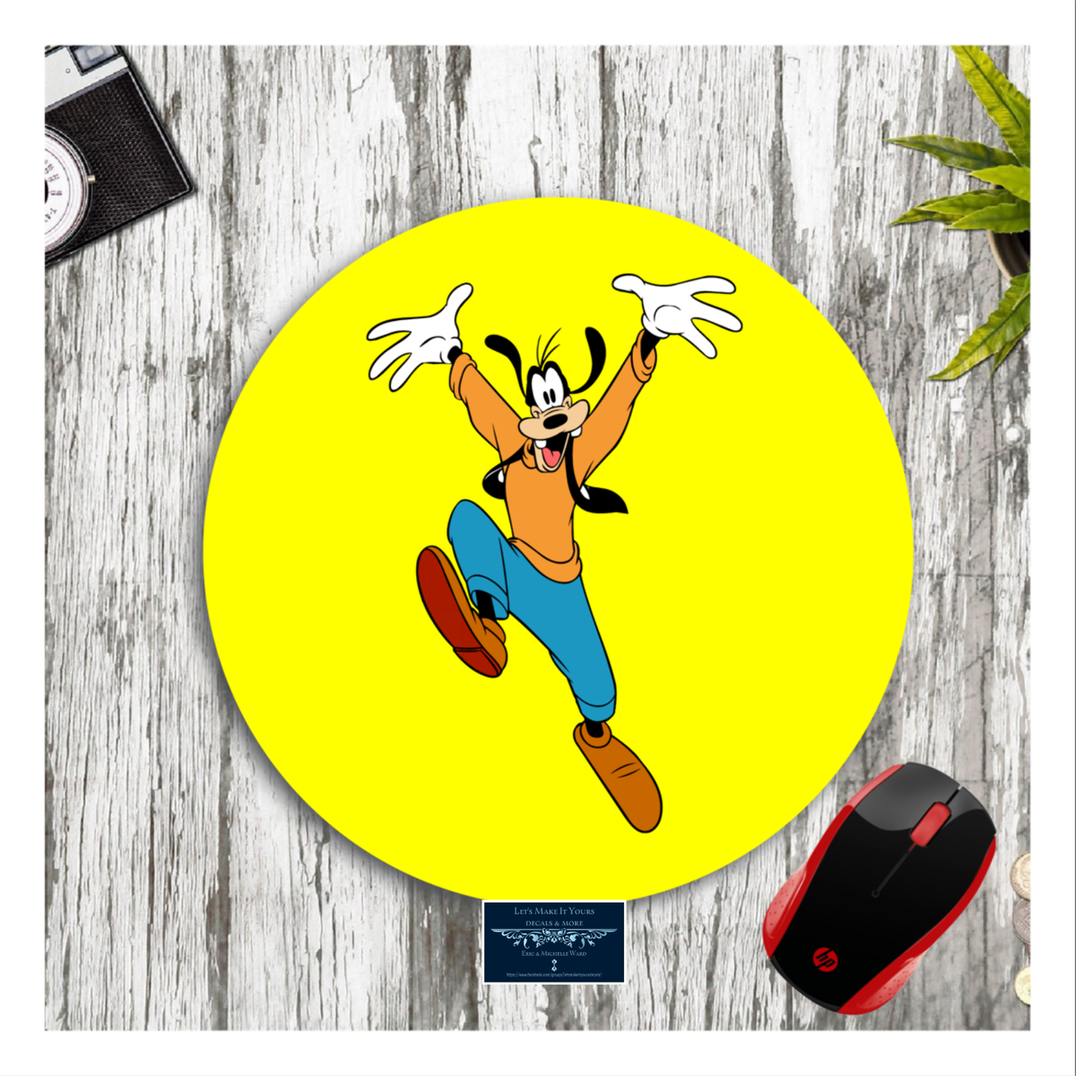 GOOFY ART YELLOW DISNEY INSPIRED 8