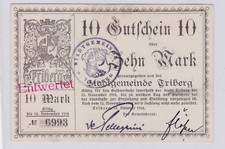 10 Mark banknote emergency money municipality of Triberg 15.10.1918 (126083)