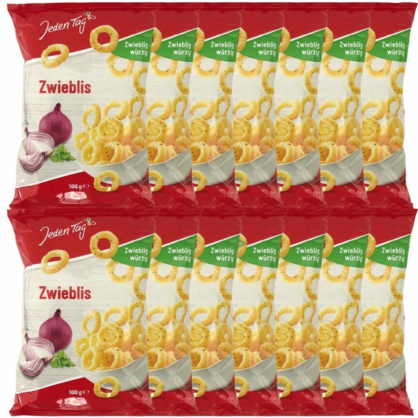 Jeden Tag Zwieblis Zwieblig-WüRzig Zwiebelringe Vpe 14X100G Packung-image