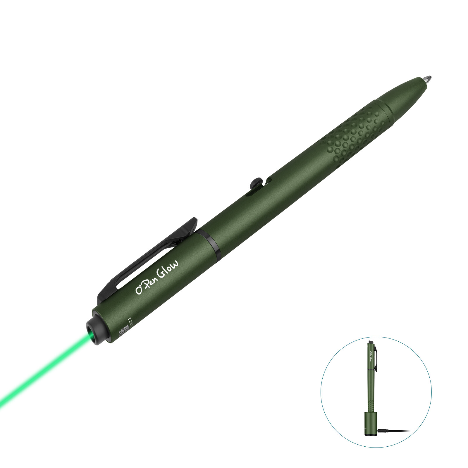 Olight O'Pen Glow 120 Lumens EDC Penlight Pen Clip Light with Green