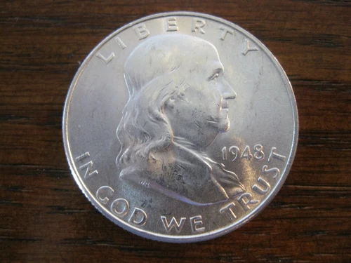 1948 D Franklin Half Dollar Gem BU Gorgeous FBL! #41101