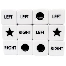 12 Pcs Left Right Center Dices 16mm Standard Size Dice Game Accessories
