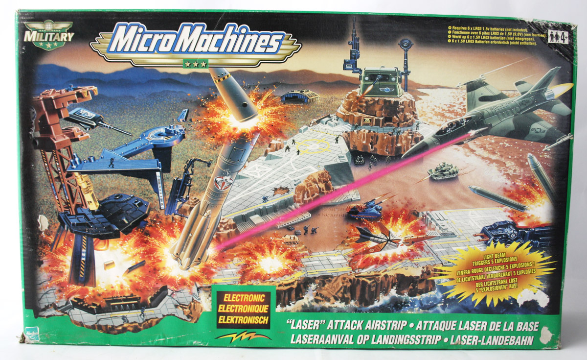 RARE 2000 MICRO MACHINES MILITARY LASER ATTACK AIRSTRIP ELECTRONIC