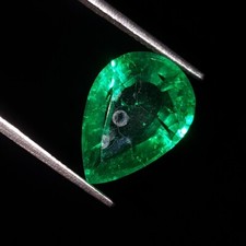 7.47 Ct Natural Colombian Green Emerald Loose Gemstone Pear Shape Certified Gems