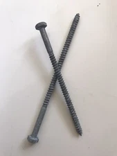 1/4" Galvanized Screw Lag Bolts 2.5", 5" and 6" lengths - Hex Head - 10 FREE