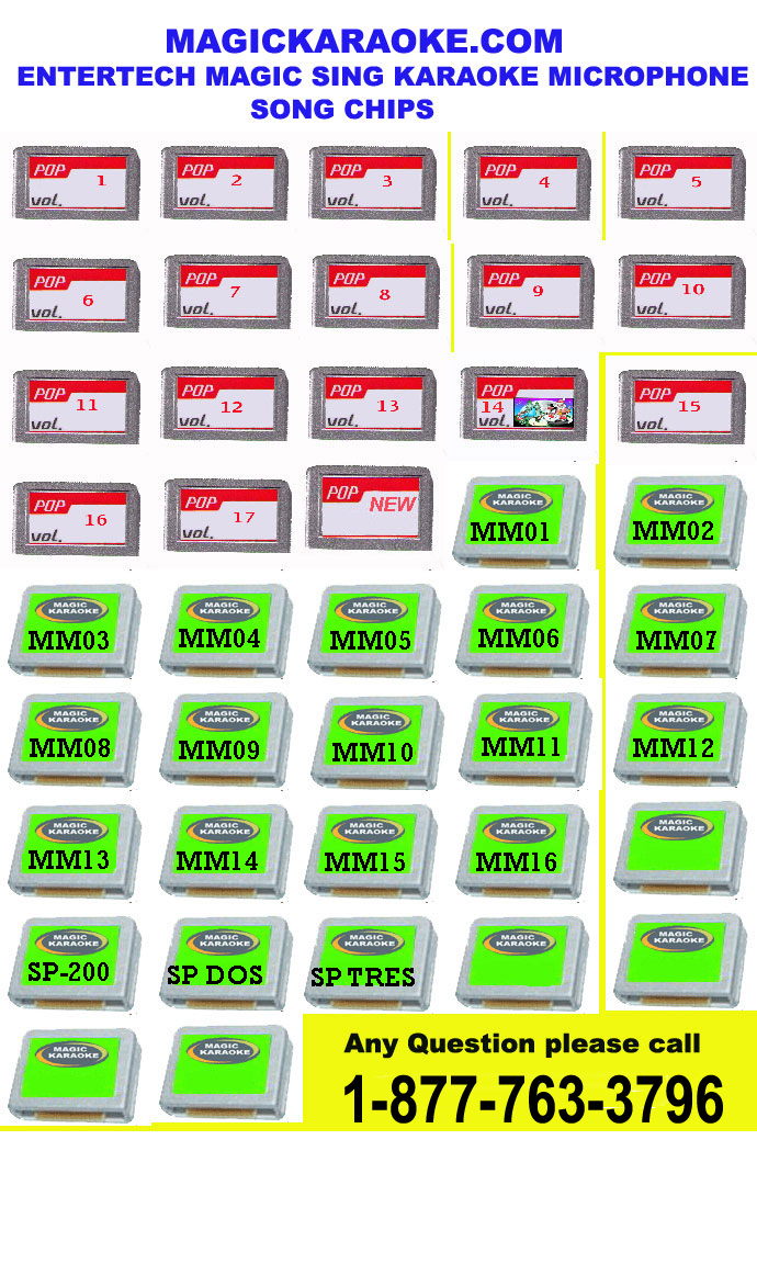 Magic Sing Karaoke Mic English Pop Song Chip SALE!!!!! MAKE AN OFFER