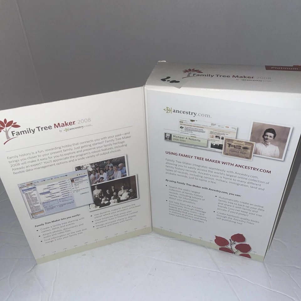 Family Tree Maker Platinum 2008 PC CD-ROM Software Ancestry Genealogy $406Value - Image 4 of 4