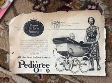 M57d Ephemera 1952 Advert pedigree prams all the best babies have 