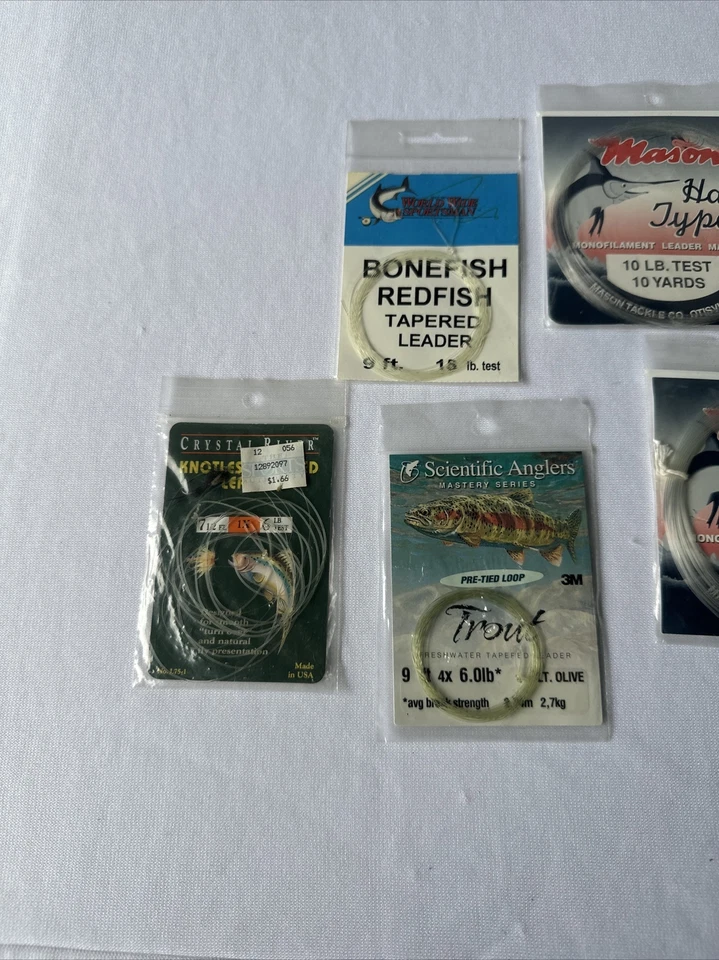 Mason Tipo Duro Monofilamento Líder Material y 3 Lote Mixto De Otros Hacer Líder Foto 3 de 4