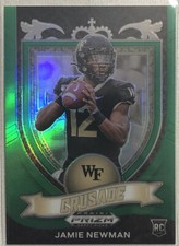 2021 Prizm Draft Picks Green Prizm Jamie Newman Crusade Rookie Card #174 Eagles