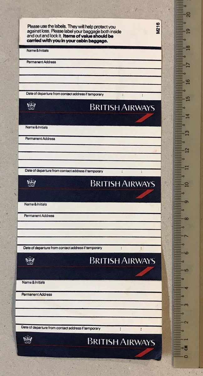 Label British Airways Collectibles for sale | eBay