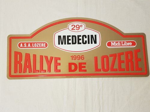 Plaque émaillée Rallye Mont Blanc 1990 - N°163 - Vintage Auto