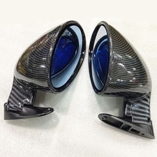 2x Car Side Mirrors Rearview Mirrors Vintage Style Carbon Fiber Color Universal