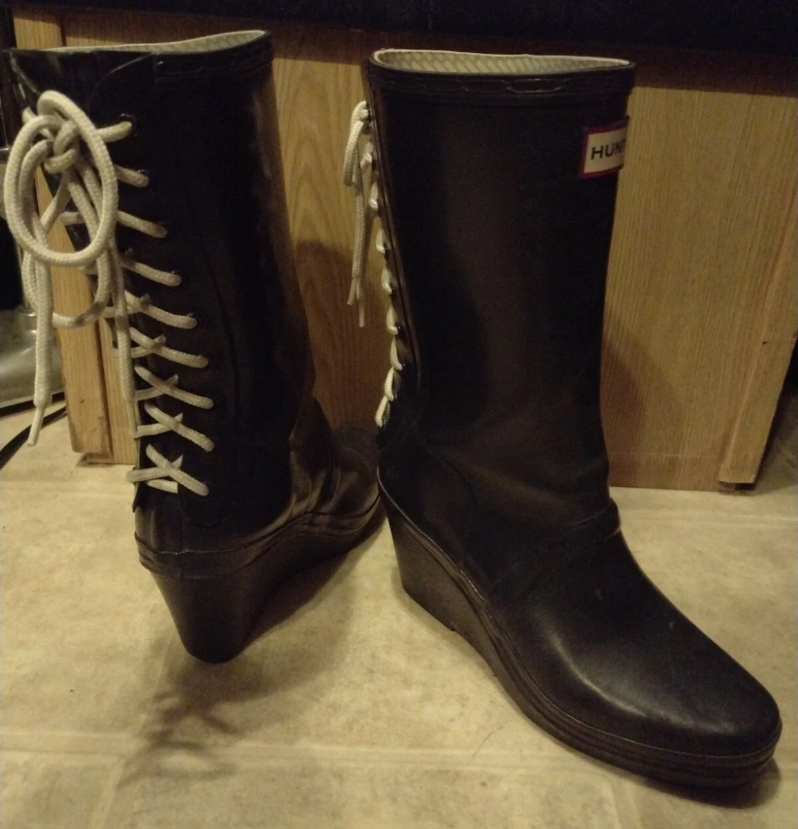 Lace up welly clearance boots