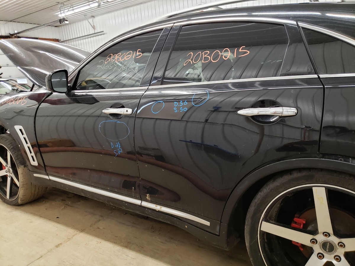 09-13 INFINITI FX35 DRIVER LEFT REAR SIDE DOOR ASSY SUPER BLACK